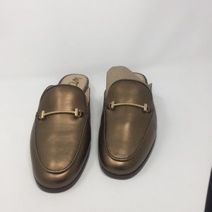 Sam Edelman Laurna Bronze Leather Mules NIB